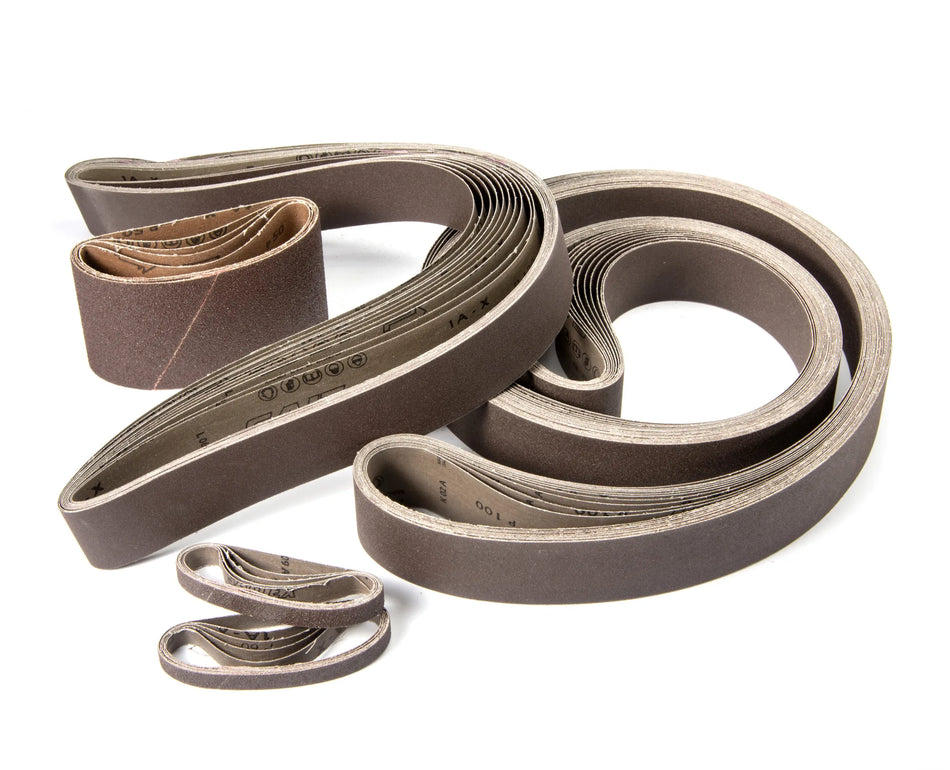 United Abrasives-SAIT 57208 Aluminum Oxide - Closed Coat (1A-X / 2A-X ) Portable Belts, 21" x 3", 150 Grit, 10-Pack