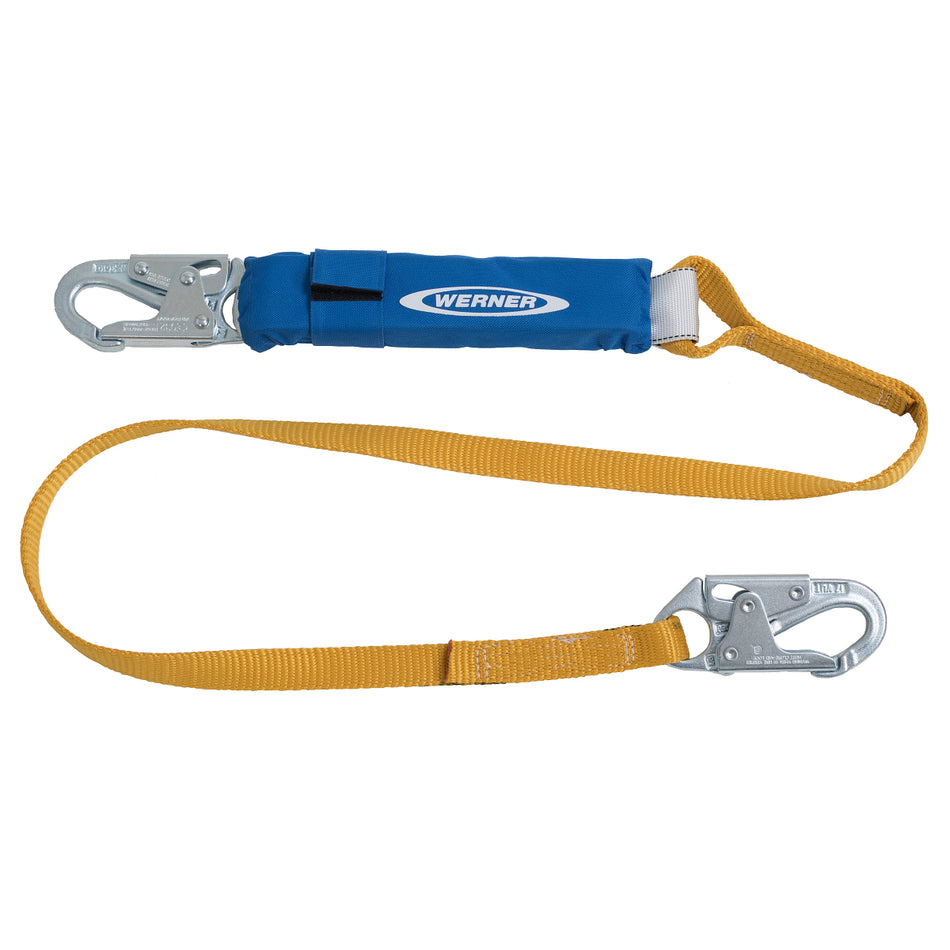 C311100 6ft DeCoil Lanyard (DCELL Shock Pack, 1in Web, Snap Hook)