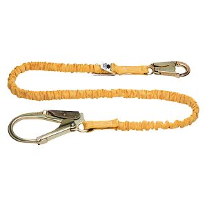 C351200 6ft SoftCoil Single Leg Lanyard (Energy Absorbing inner Core, Snap Hook, Rebar Hook)