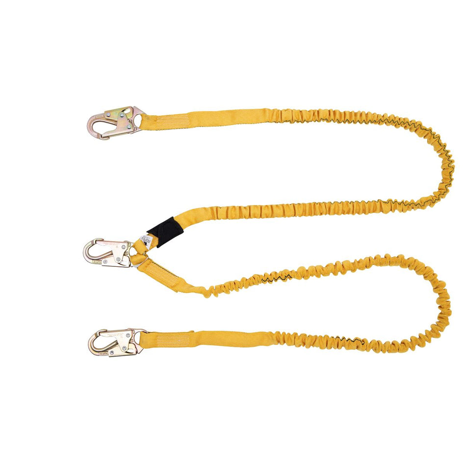 C451100 6ft SoftCoil Twinleg Lanyard (Energy Absorbing inner Core, Snap Hook)