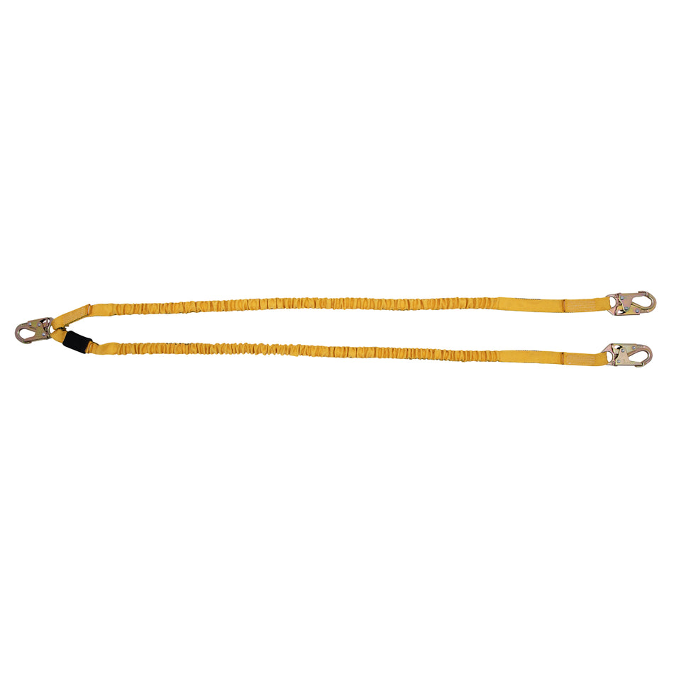 C451100 6ft SoftCoil Twinleg Lanyard (Energy Absorbing inner Core, Snap Hook)