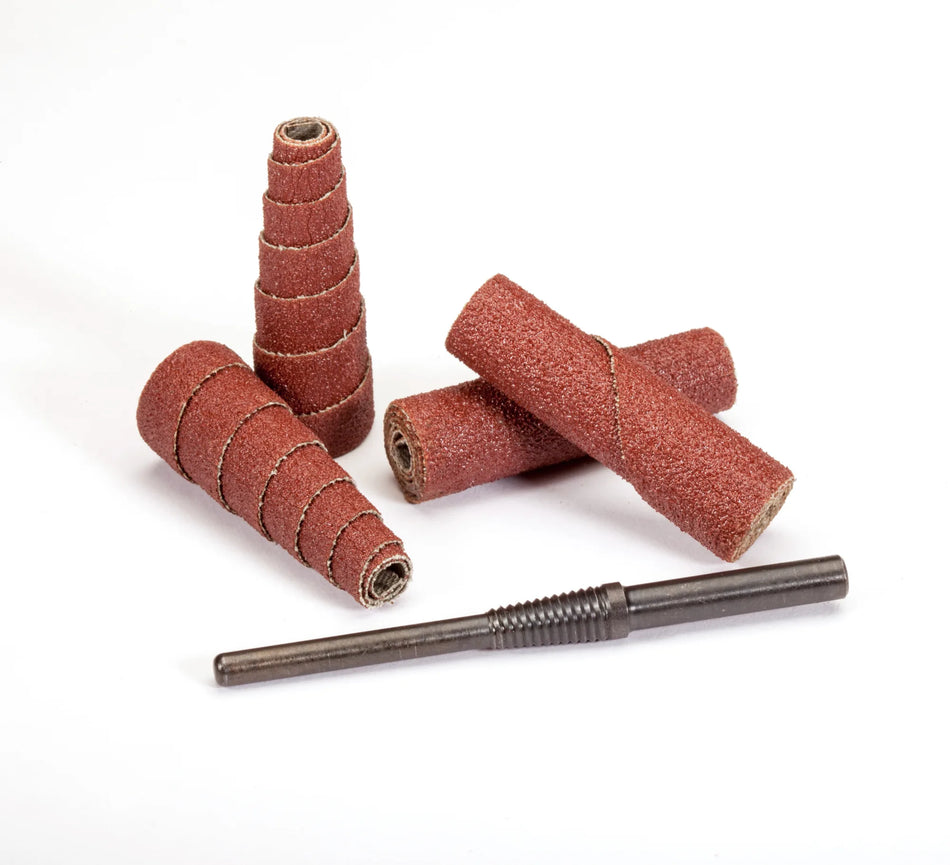 United Abrasives-SAIT 38080 Straight Cartridge Rolls, 2" Length x 1/2" x 1/8", 60 Grit, 100-Pack