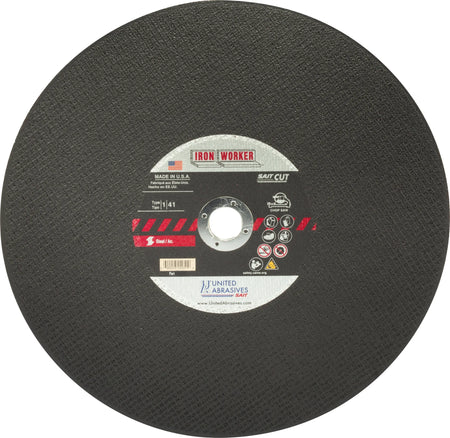 United Abrasives-SAIT 24031 Iron Worker™ General Purpose Chop Saw Wheels 12" x 3/32" x 1", 10 Pack