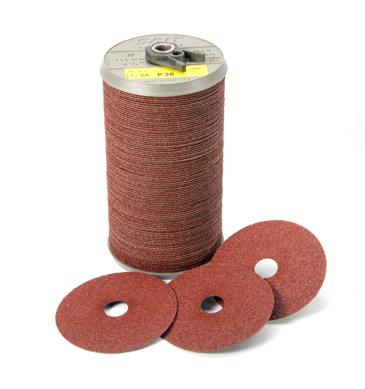 United Abrasives-SAIT 57080 2A Aluminum Oxide General Purpose Fiber Disc, 7" x 7/8", 80 Grit, 100-Pack