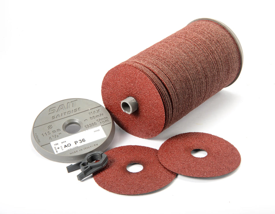 United Abrasives-SAIT 52736 AO Aluminum Oxide Economical Fiber Disc, 7" x 7/8", 36 Grit, 100-Pack