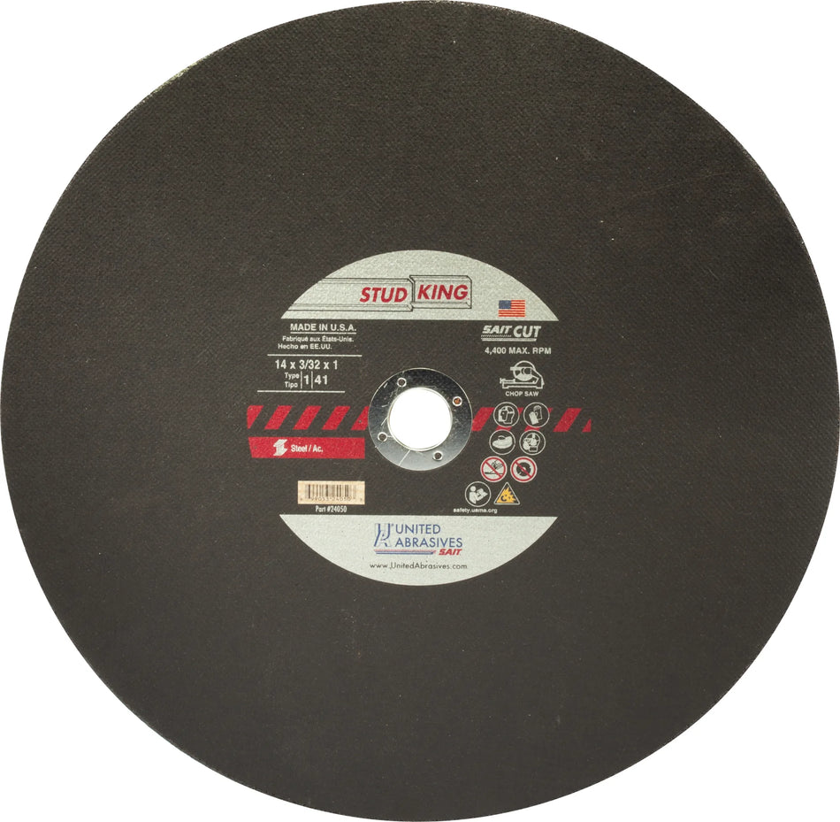 United Abrasives-SAIT 24035 Stud King® Specialty Chop Saw Wheels 10" x 3/32" x 5/8", 25-Pack