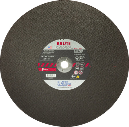 United Abrasives-SAIT 23412 Brute™ Sharp Metals Large Diameter Portable Saw Cutting Wheels 12" x 1/8" x 1", 1-Pack