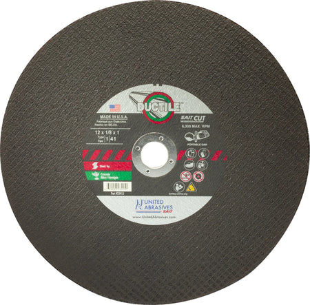 United Abrasives-SAIT 23458 Ductile™ Specialty Large Diameter Portable Saw Cutting Wheels 14" x 1/8" x 20MM, 1-Pack
