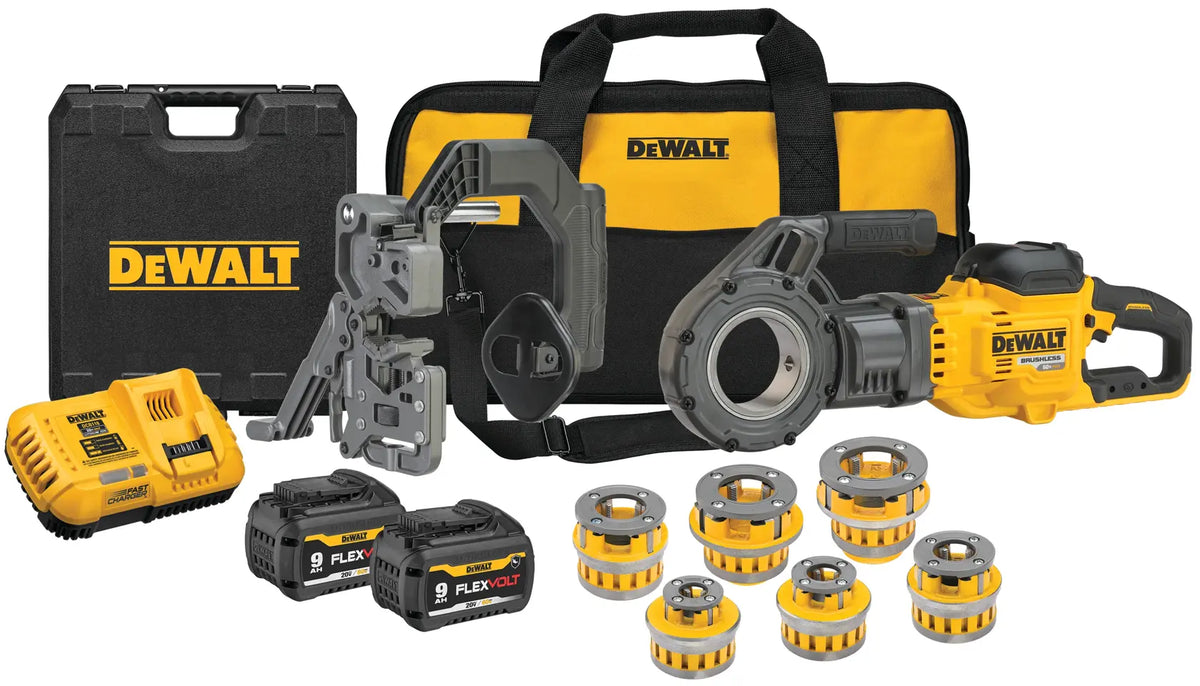 DEWALT 60V FLEXVOLT PIPE THREADER KIT W/ HEADS