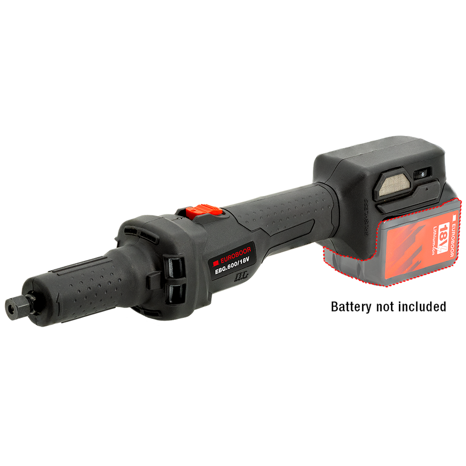 Battery operated die grinder 18V, 26000 RPM.