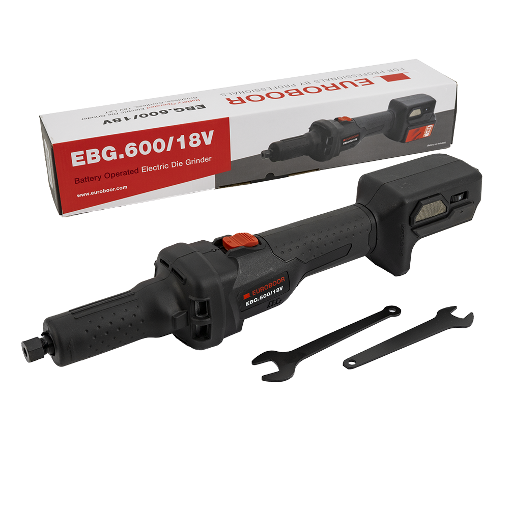 Battery operated die grinder 18V, 26000 RPM.