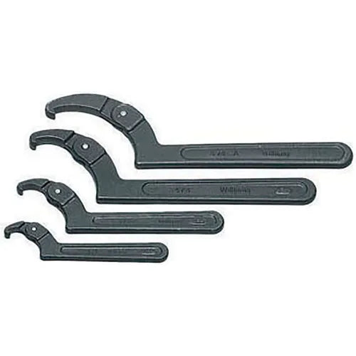 Spanner Wrench Adjustible Hook Black Industrial - 4-1/2 to 6-1/4"