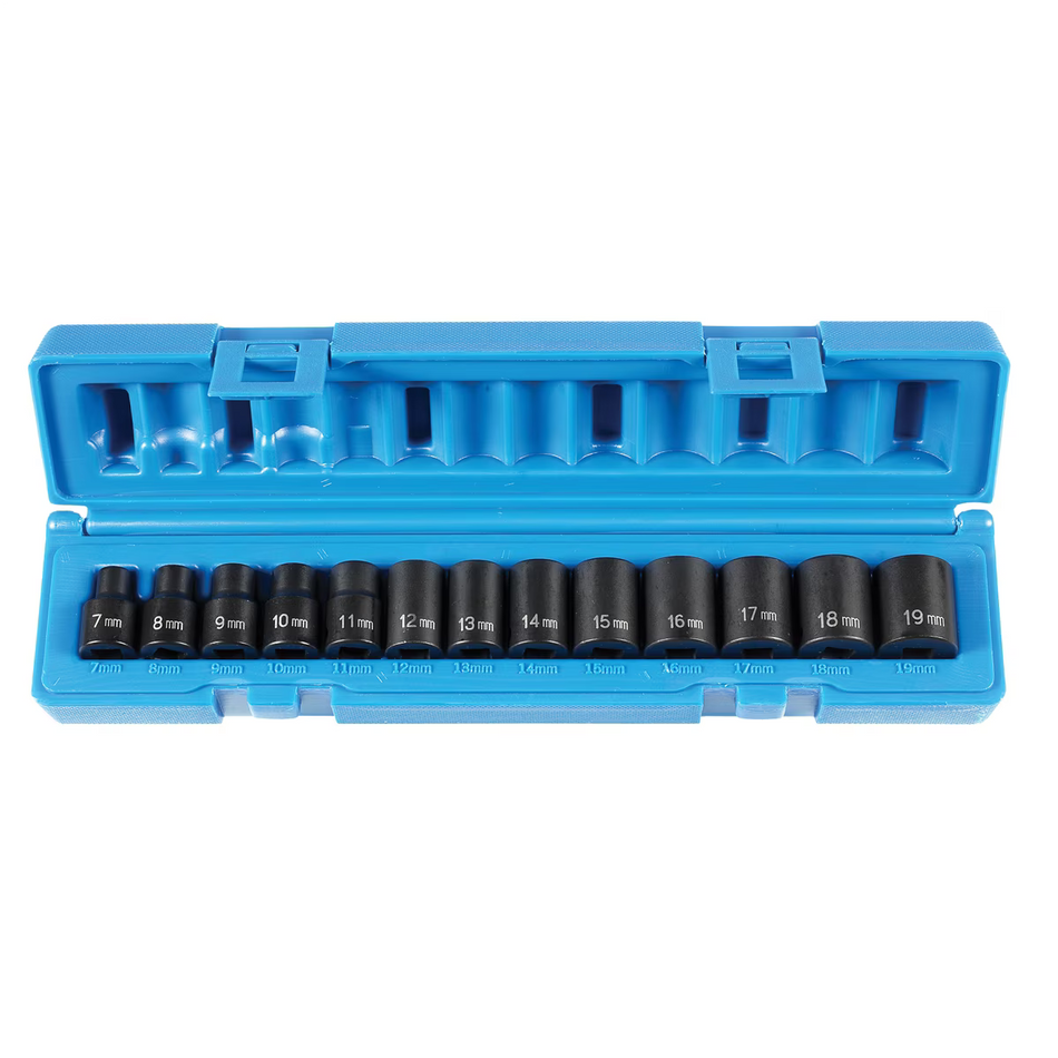 3/8" Drive 13 Pc. Std. Length Metric Set - 12 Point