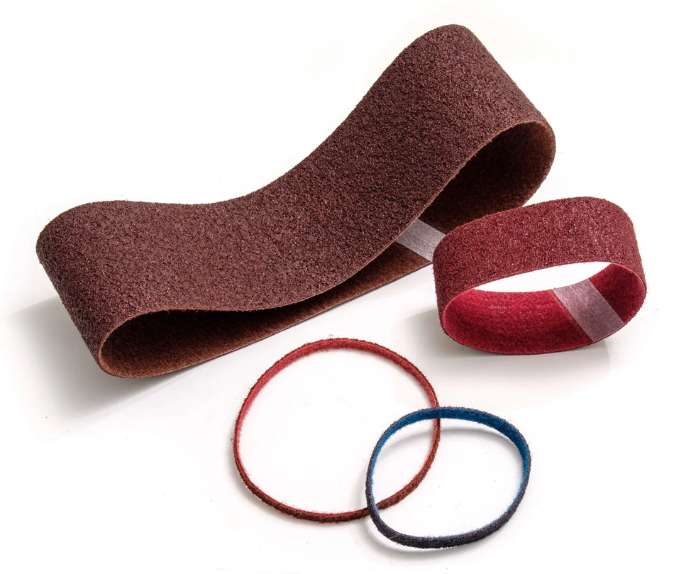 United Abrasives-SAIT 77511 Non-Woven Belts, 1/2" x 18", Medium (Maroon), 10-Pack