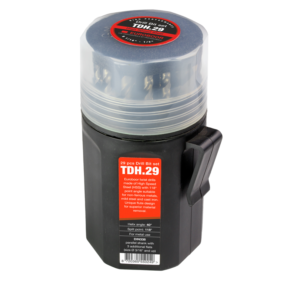 Twist drill set, HSS.