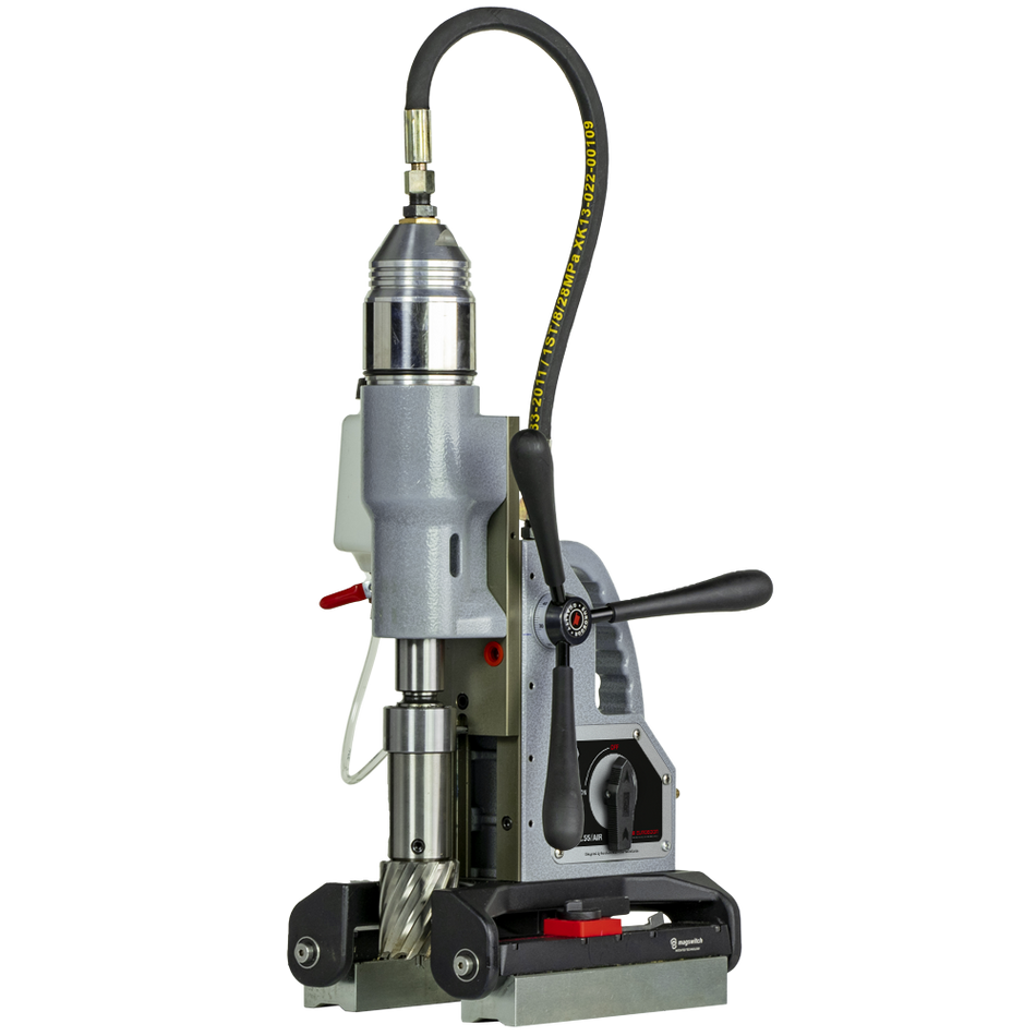 Pneumatic magnetic drilling machine, 55mm - 2 3/16", 6.3 bar.