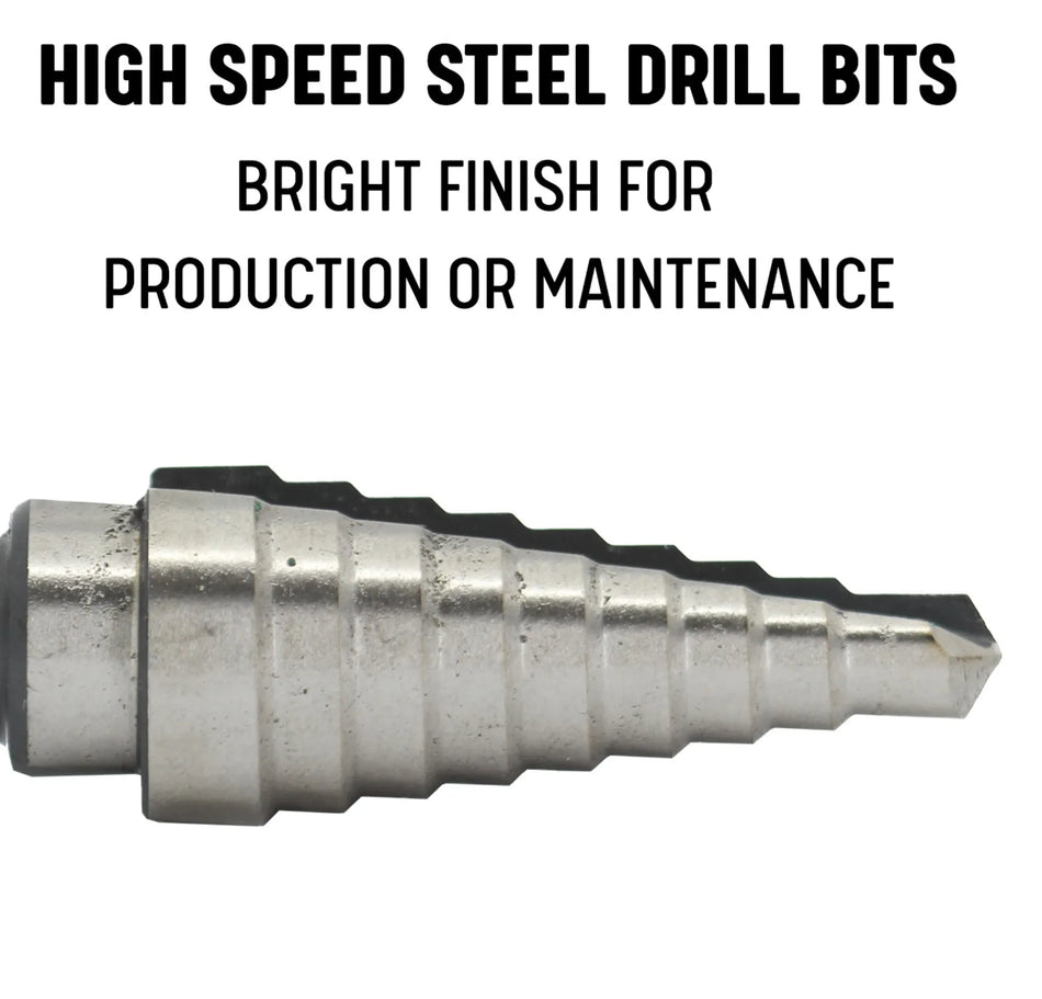 #1 HSS Step Drill Bit (1/8"- 1/2 by 1/32")