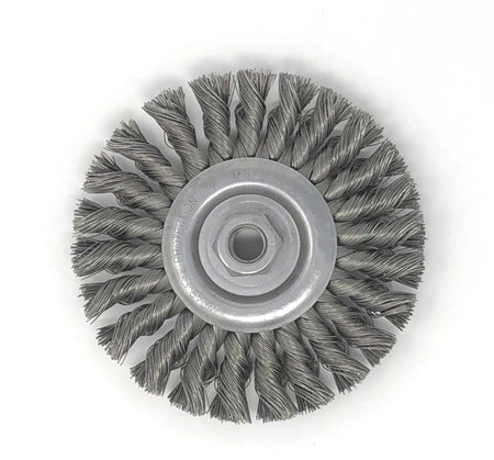 United Abrasives-SAIT 03426 Threaded Regular Twist Knot Wheels (Carbon Steel), 4" Dia x .014" Wire Size x 5/8-11" Arbor, 6-Pack