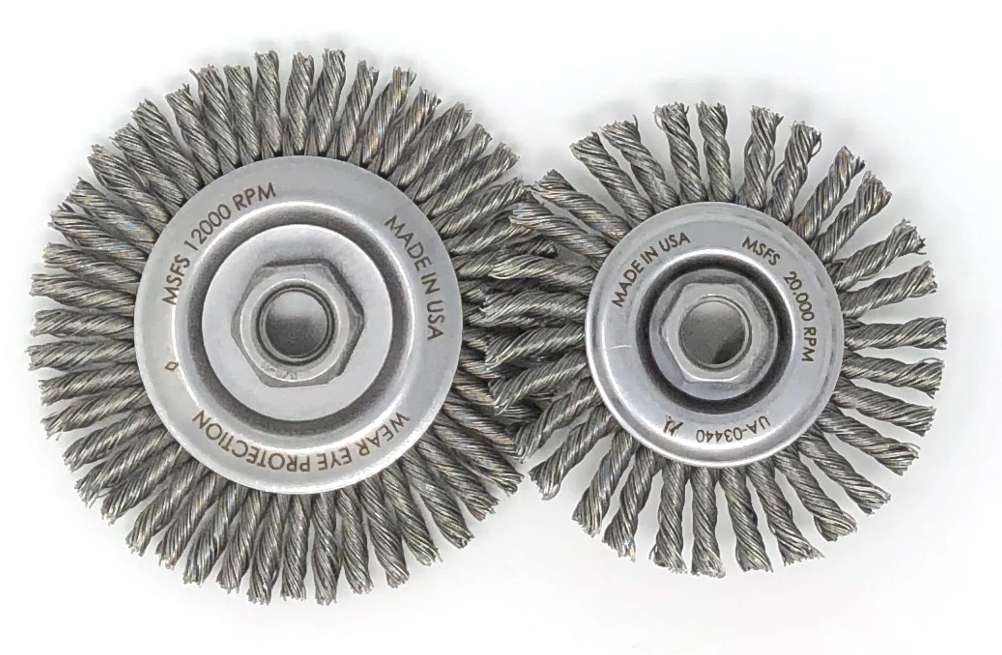 United Abrasives-SAIT 03391 Pipeline/Stringer Bead Brushes (Carbon Steel), 6" Dia x .020" Wire Size x 5/8-11" Arbor, 6-Pack