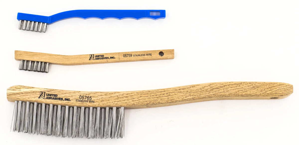 United Abrasives-SAIT 05755 Stainless Steel Scratch Brushes (Curved), 3 rows x 19 rows x .012" Trim Length, 12-Pack