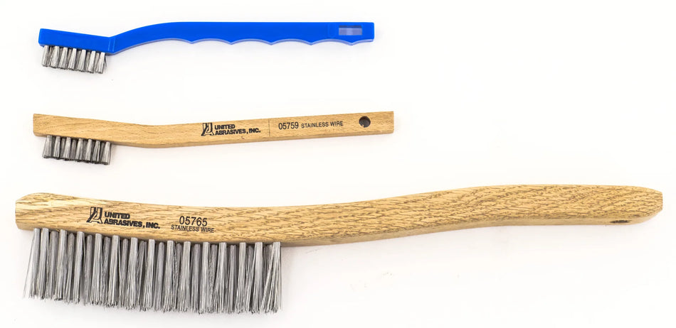 United Abrasives-SAIT 05755 Stainless Steel Scratch Brushes (Curved), 3 rows x 19 rows x .012" Trim Length, 12-Pack