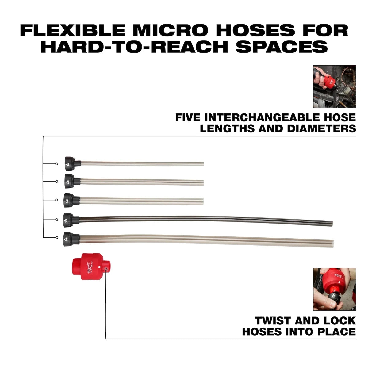 AIR-TIP™ Long Reach Flexible Micro Hose Set - AAA Industrial Supply