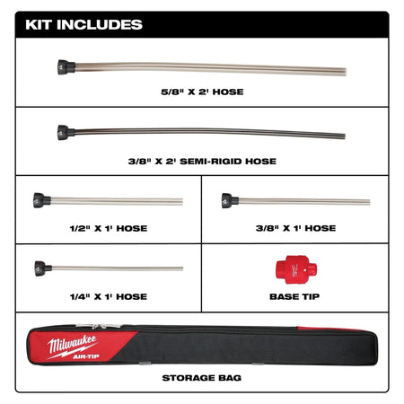 AIR-TIP™ Long Reach Flexible Micro Hose Set - AAA Industrial Supply