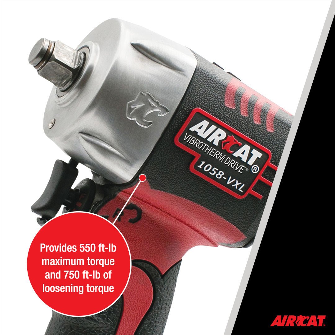 AIRCAT 1058-VXL 1/2" Drive Compact Impact Wrench - AAA Industrial Supply