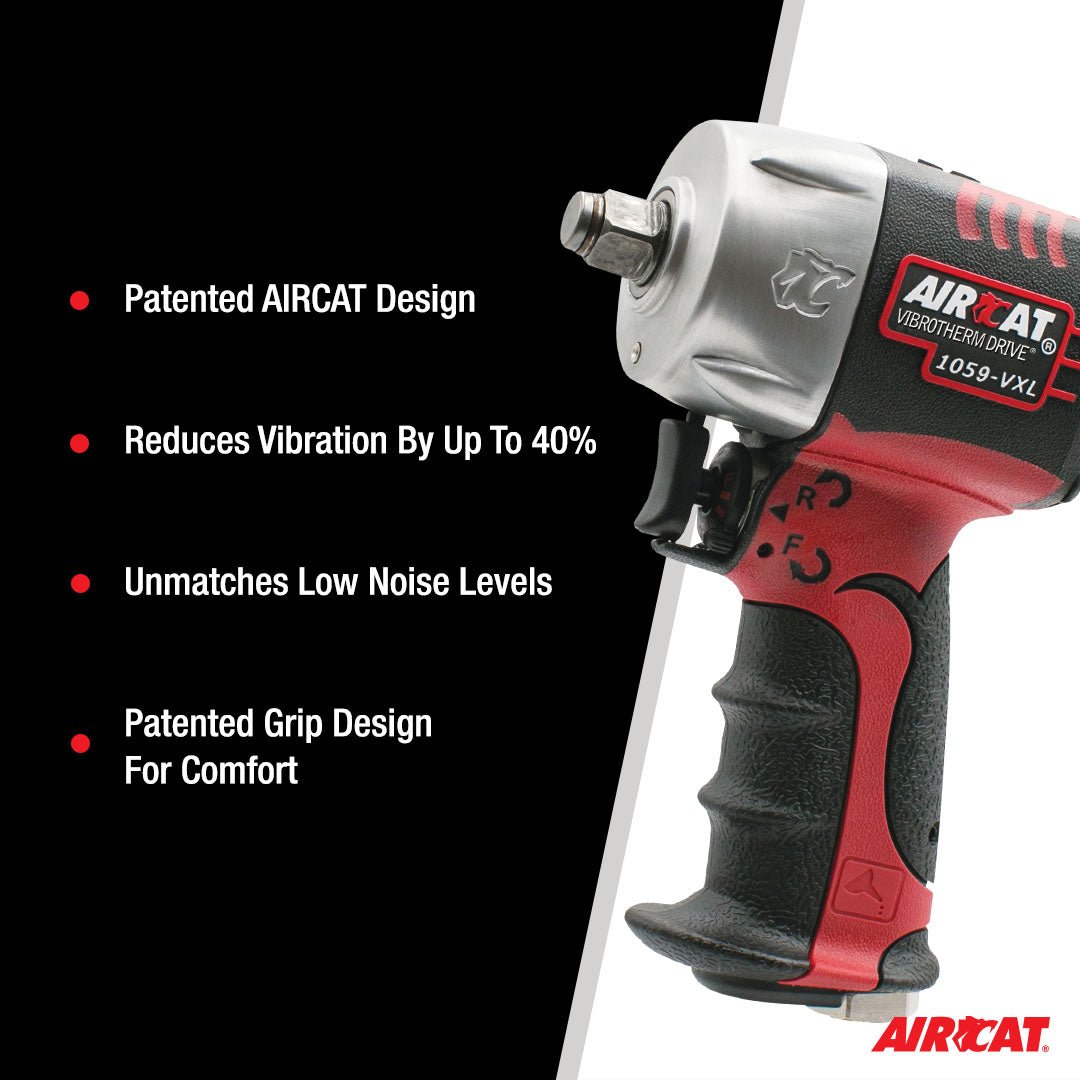 AIRCAT 1059-VXL 3/8" VIBROTHERM DRIVE Compact Impact - AAA Industrial Supply