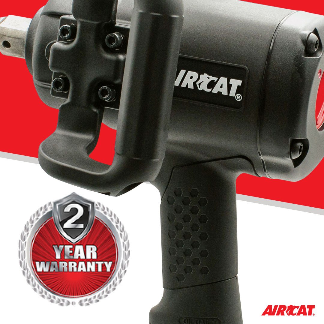 AirCAT 1870-P 1" Low Weight Pistol Impact wrench 2100 ft-lbs , Black , Medium - AAA Industrial Supply