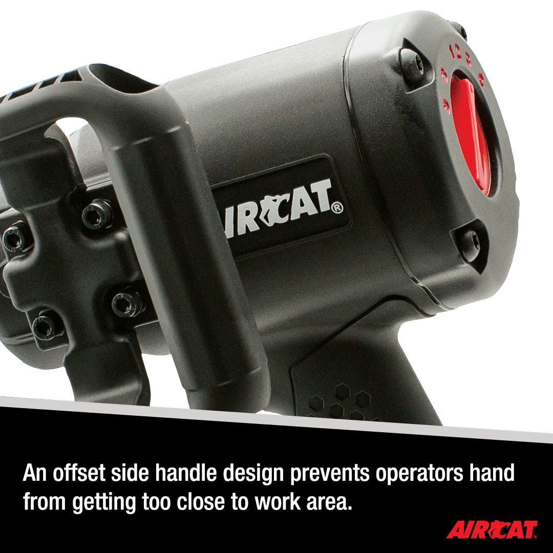 AirCAT 1870-P 1" Low Weight Pistol Impact wrench 2100 ft-lbs , Black , Medium - AAA Industrial Supply