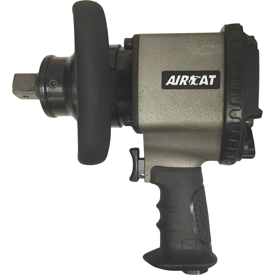 AIRCAT 1880-P-A 1" Drive Pistol Style Impact Wrench, Large, Silver/Black - AAA Industrial Supply