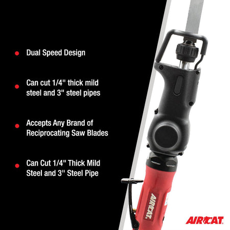 AirCat 6355-A: Universal Saw Blade Air Saw With Quick Change Retainer - AAA Industrial Supply