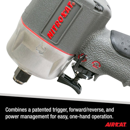 AIRCAT Pneumatic Tools 1056-XL 1/2-Inch NITROCAT Composite Compact Impact Wrench : Low Weight Power Impact Wrench : Tool for Automotive Improvement & Maintenance - AAA Industrial Supply