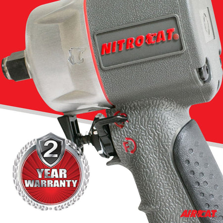AIRCAT Pneumatic Tools 1056-XL 1/2-Inch NITROCAT Composite Compact Impact Wrench : Low Weight Power Impact Wrench : Tool for Automotive Improvement & Maintenance - AAA Industrial Supply