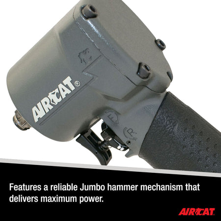 AIRCAT Pneumatic Tools 1057-TH: Stubby Impact Wrench 700 ft-lbs - 1/2-Inch - AAA Industrial Supply
