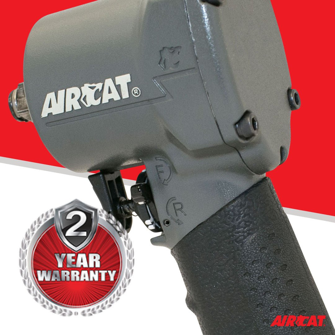 AIRCAT Pneumatic Tools 1057-TH: Stubby Impact Wrench 700 ft-lbs - 1/2-Inch - AAA Industrial Supply