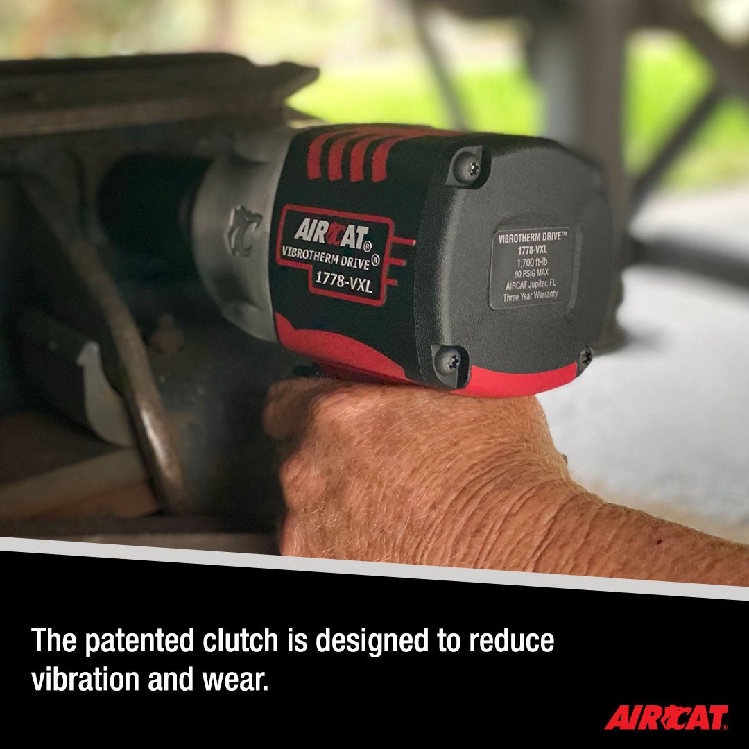 AIRCAT Pneumatic Tools 1778-VXL 3/4-Inch Vibrotherm Drive Composite Impact Wrench : Ergonomic Impact Wrench : Compact & Low Weight Pneumatic Power Tool - AAA Industrial Supply