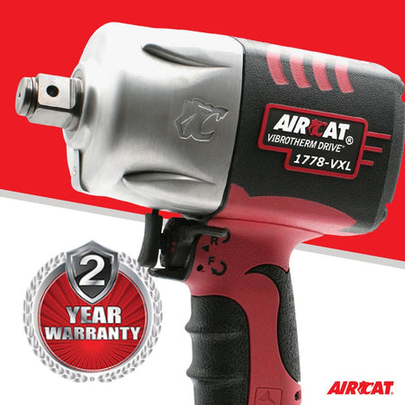 AIRCAT Pneumatic Tools 1778-VXL 3/4-Inch Vibrotherm Drive Composite Impact Wrench : Ergonomic Impact Wrench : Compact & Low Weight Pneumatic Power Tool - AAA Industrial Supply