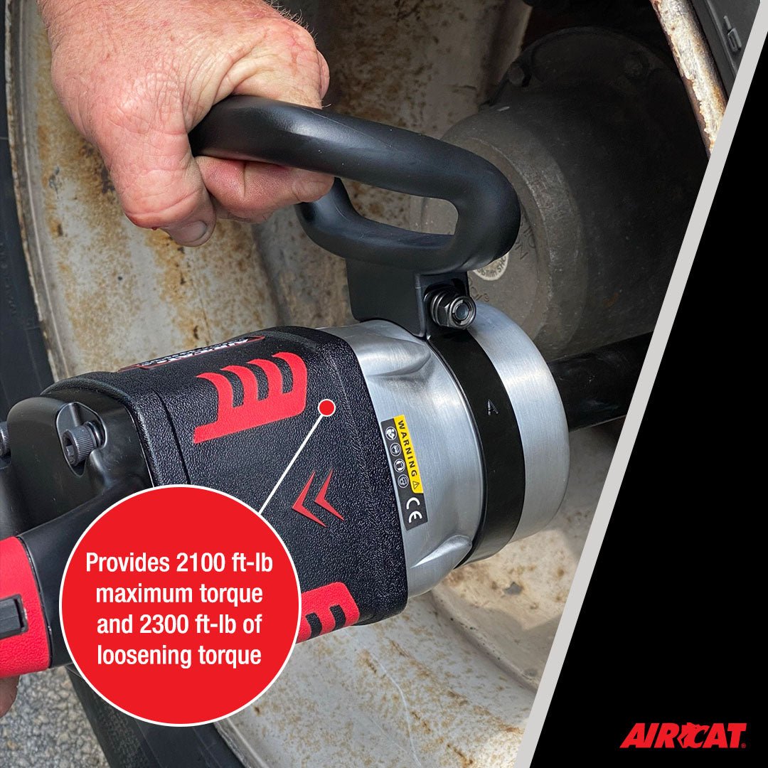 AIRCAT Pneumatic Tools 1993-VXL: 1-Inch Vibrotherm Drive Composite Straight Impact Wrench 2,300 ft-lbs - 7-Inch Extended Anvil - AAA Industrial Supply