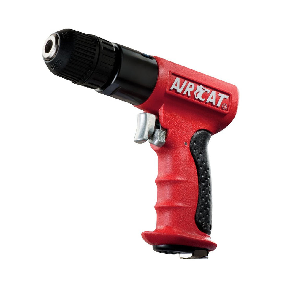 AIRCAT Pneumatic Tools 4338 .6 HP 3/8-Inch Composite Reversible Drill with Jacobs Chuck 1,800 RPM - AAA Industrial Supply