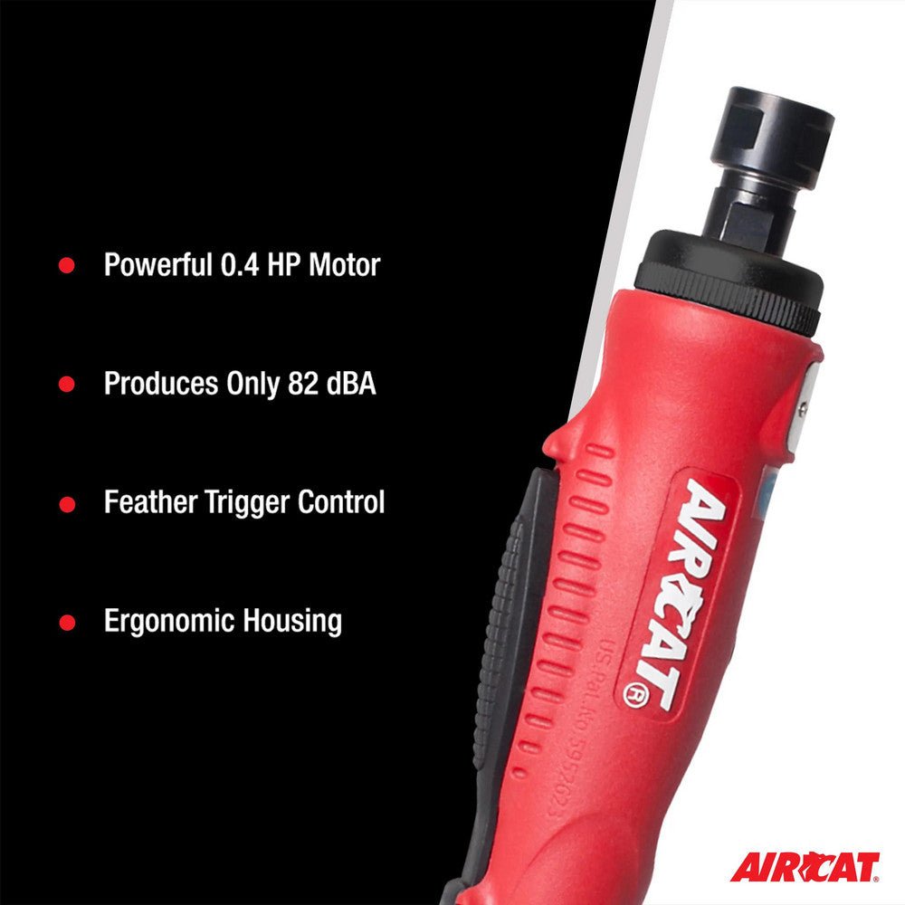AIRCAT Pneumatic Tools 6200: .4 HP Mini Straight Die Grinder 20,000 RPM - AAA Industrial Supply