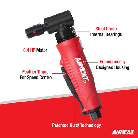 AIRCAT Pneumatic Tools 6255 Composite Right Angle Die Grinder 20,000 RPM - AAA Industrial Supply