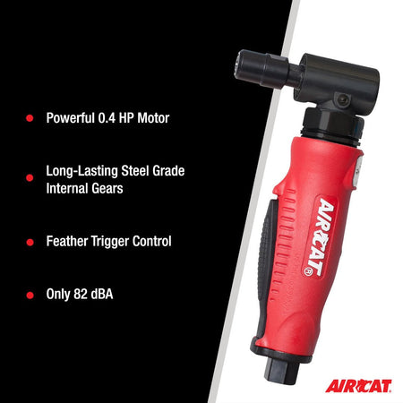 AIRCAT Pneumatic Tools 6255 Composite Right Angle Die Grinder 20,000 RPM - AAA Industrial Supply