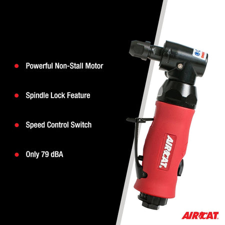 AIRCAT Pneumatic Tools 6280 .75 HP Angle Die Grinder with Spindle Lock 18,000 RPM - AAA Industrial Supply
