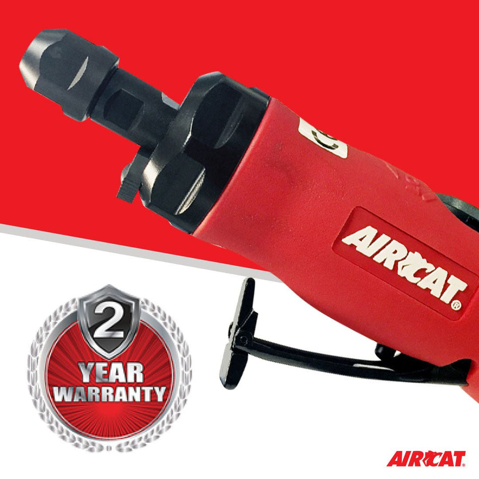 AIRCAT Pneumatic Tools 6290: .75 HP Reversible Straight Die Grinder 20,000 RPM - AAA Industrial Supply