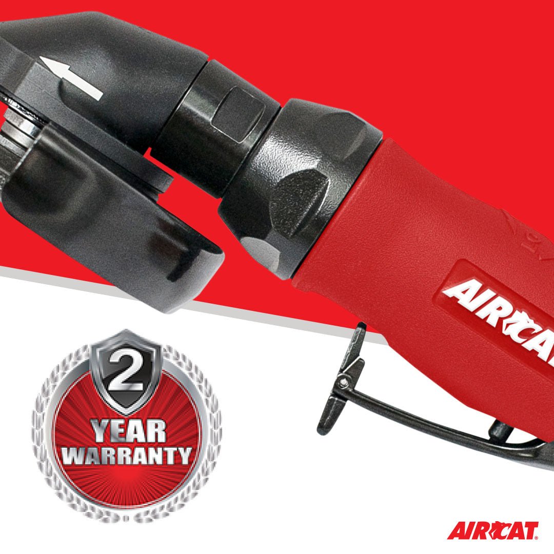 AIRCAT Pneumatic Tools 6340-A: 1.0 HP 4-1/2-Inch Angle Grinder with Spindle Lock 11,000 RPM - AAA Industrial Supply