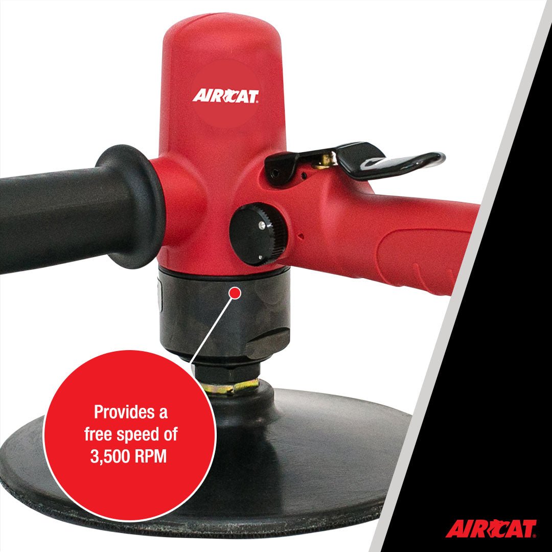 AIRCAT Pneumatic Tools 6370: .6 HP Composite Low Weight Vertical Polisher 3,500 RPM - AAA Industrial Supply