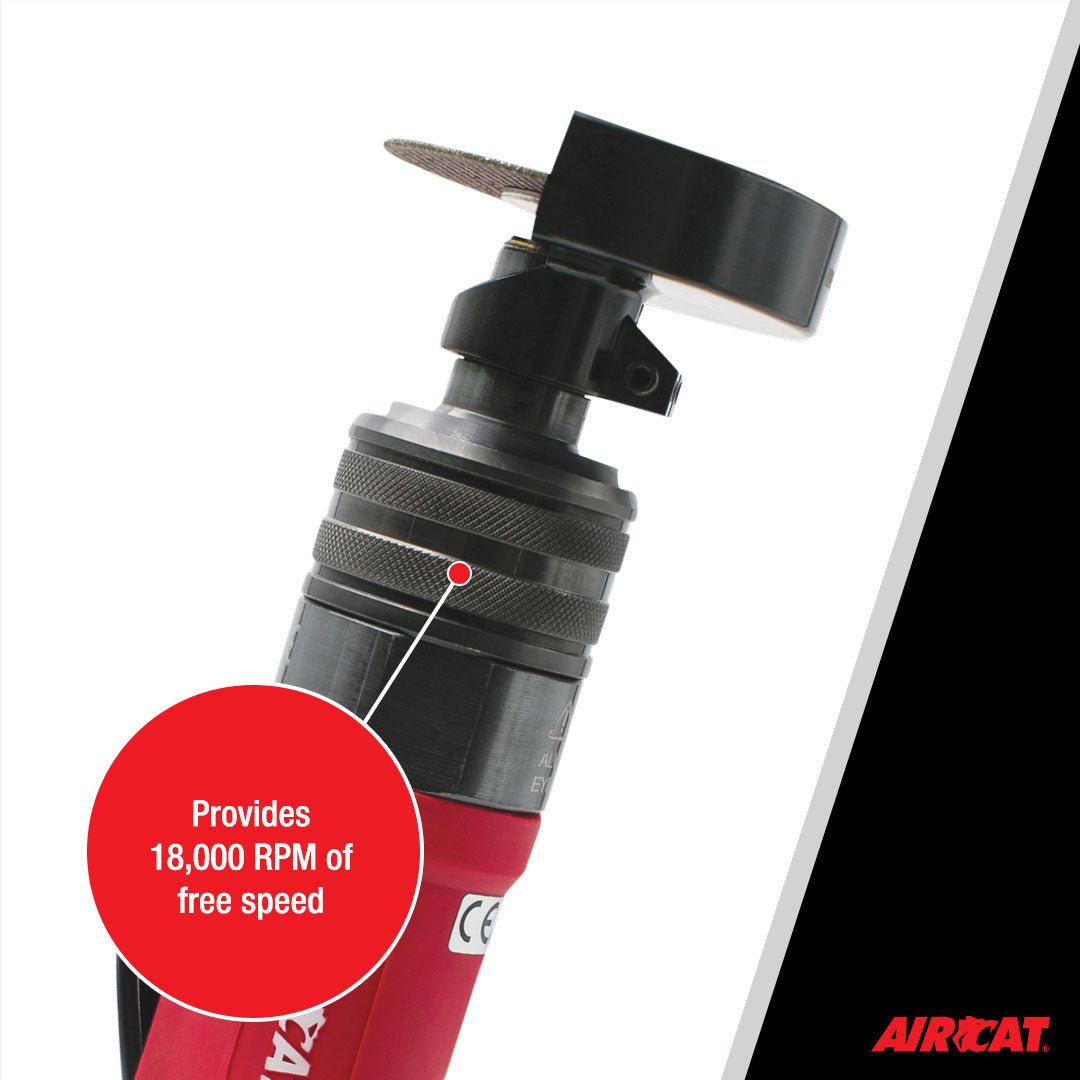 AIRCAT Pneumatic Tools 6530: .5 HP 3-Inch Flex Head Cut-Off Tool 18,000 RPM Free Speed - AAA Industrial Supply