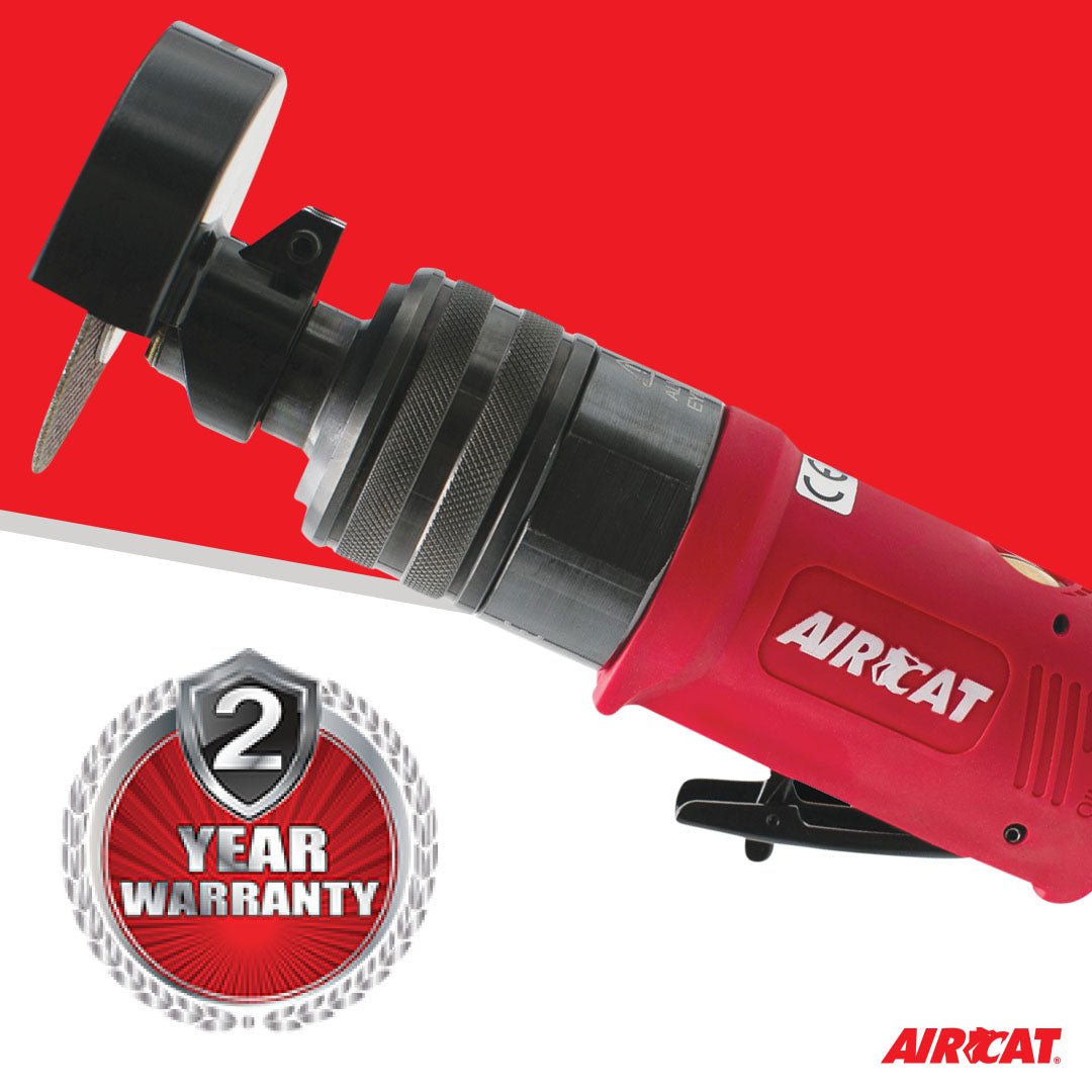 AIRCAT Pneumatic Tools 6530: .5 HP 3-Inch Flex Head Cut-Off Tool 18,000 RPM Free Speed - AAA Industrial Supply
